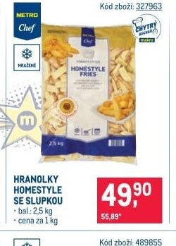 Hranolky homestyle se slupkou