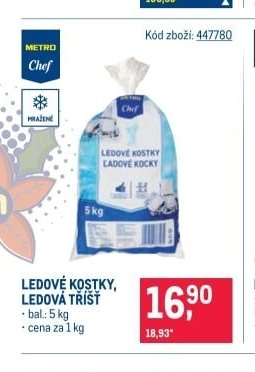 Ledové kostky, ledová tříšť