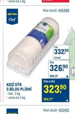 KOZÍ SÝR S BÍLOU PLÍSNÍ