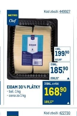 EIDAM 30% PLÁTKY