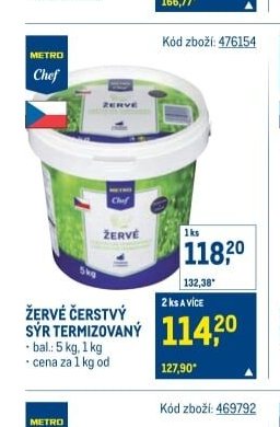 ŽERVÉ ČERSTVÝ SÝR TERMIZOVANÝ