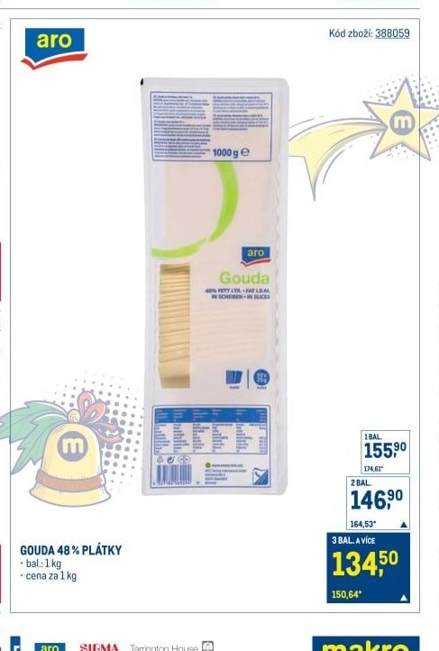 GOUDA 48% PLÁTKY