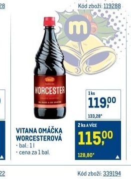 Vitana Omáčka Worcelerová