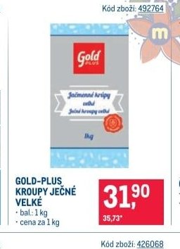 GOLD-PLUS KROUPY JEČNÉ VELKÉ