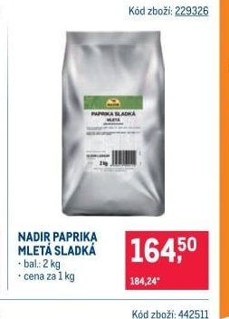 NADIR PAPRIKA MLETÁ SLADKÁ