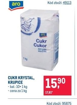 CUKR KRYSTAL, KRUPICE