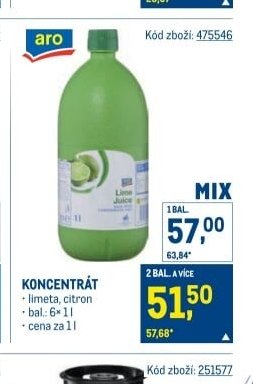 KONCENTRÁT limeta, citron
