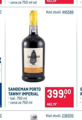 SANDEMAN PORTO TAWNY IMPERIAL