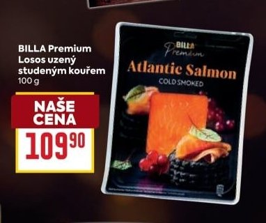 BILLA Premium Losos uzený studeným kouřem