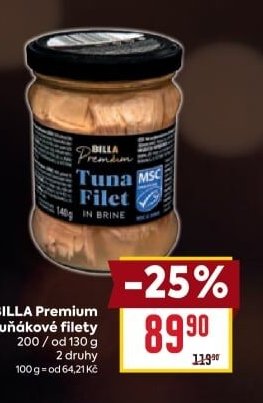 BILLA Premium Tuňákové filety