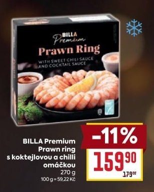 BILLA Premium Prawn ring s koktejlovou a chilli omáčkou