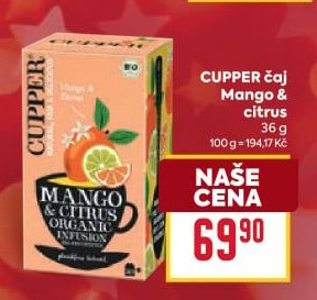 CUPPER čaj Mango & citrus 36 g