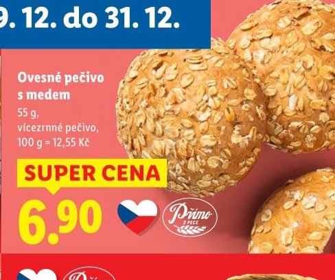 Ovesné pečivo s medem