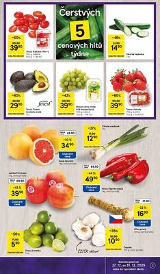 akční leták Tesco 27.12.2025-31.12.2025