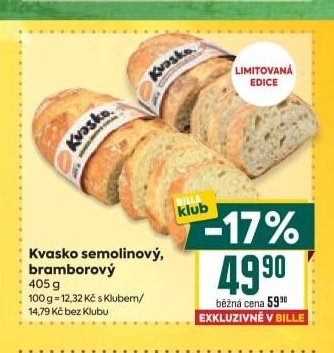 Kvasko semolinový, bramborový