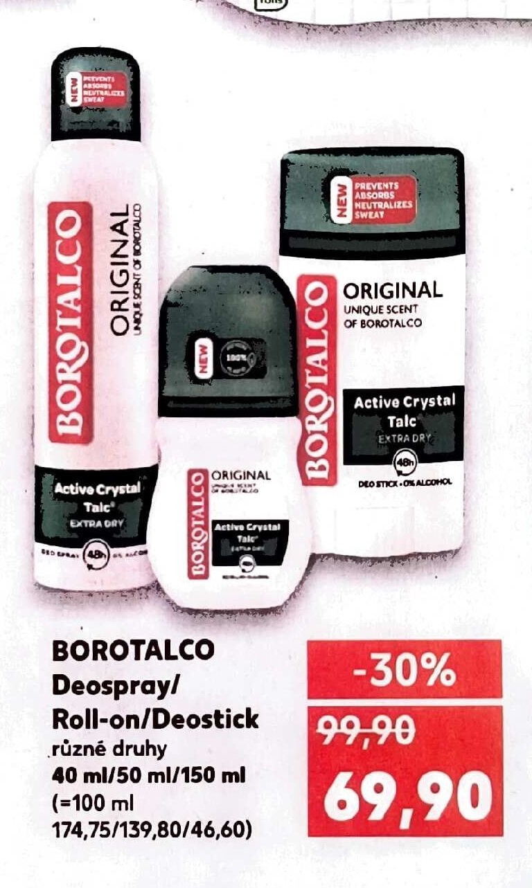 BOROTALCO Deospray/Roll-on/Deostick