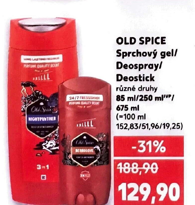 OLD SPICE Sprchový gel/Deospray/Deostick