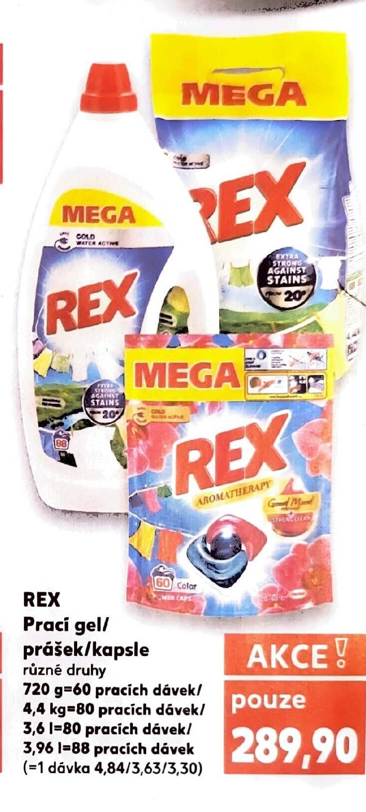 REX Prací gel / prášek / kapsle