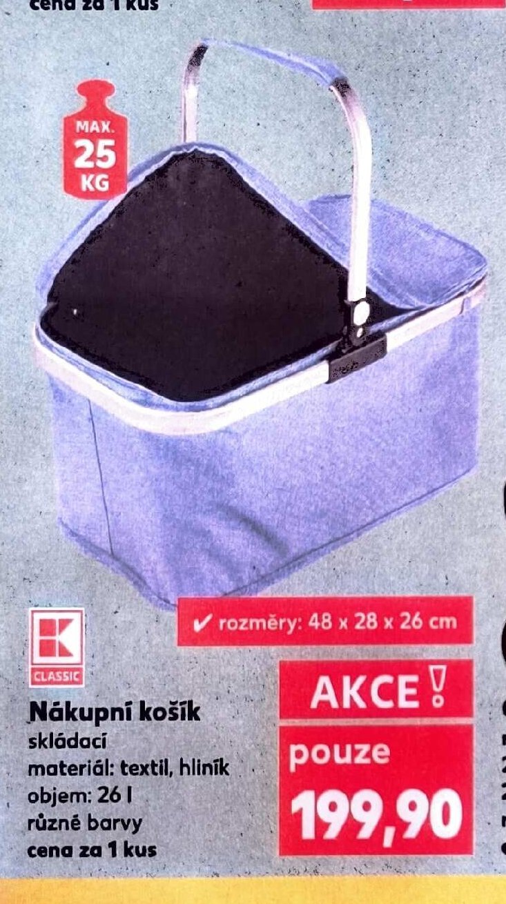 Nákupní košík skládací