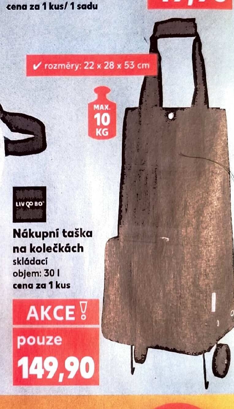 Nákupní taška na kolečkách skládací