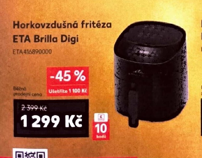 Horkovzdušná fritéza ETA Brilla Digi