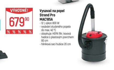 Vysavač na popel Strend Pro MAC185A - Globus akcniletaky.com