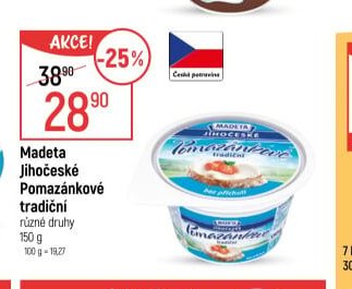 Madeta Jihočeské Pomazánkové tradiční