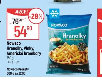 Nowaco Hranolky, Vlnky, Americké brambory