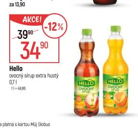 Hello ovocný sirup extra hustý