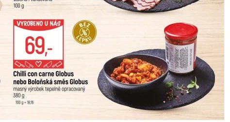 Chilli con carne Globus nebo Boloňská směs Globus