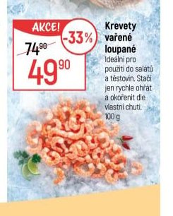 Krevety vařené loupané