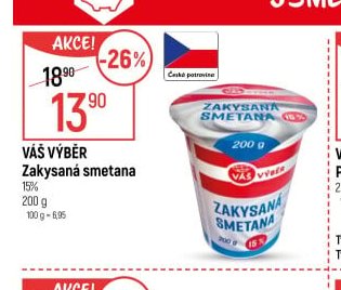 Váš výběr Zakysaná smetana 15%