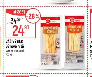 Váš výběr Sýrové nitě uzené, neuzené
