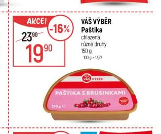 Váš výběr Paštika chlazená