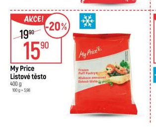 My Price Listové těsto