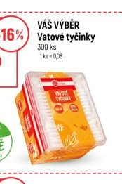 VÁŠ VÝBĚR Vatové tyčinky