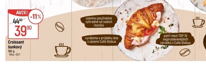 Croissant šunkový