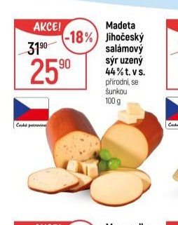 Madeta Jihočeský salámový sýr uzený