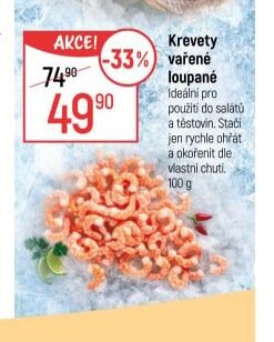 Krevety vařené loupané