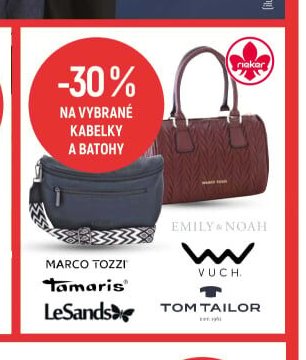 Kabelky a batohy (Marco Tozzi, Tamaris, LeSands, Emily & Noah, Vuch, Tom Tailor, Rieker)