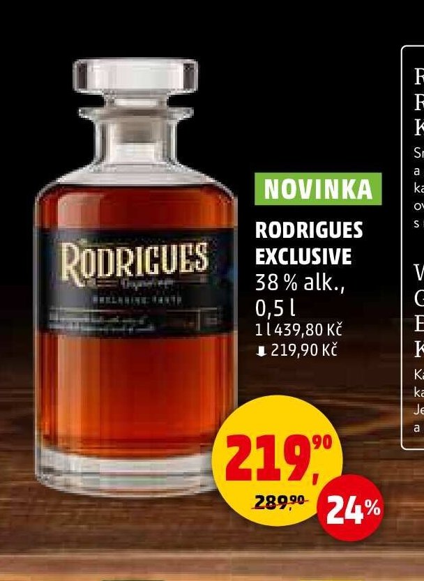 RODRIGUES EXCLUSIVE 38 % alk., 0,5 l