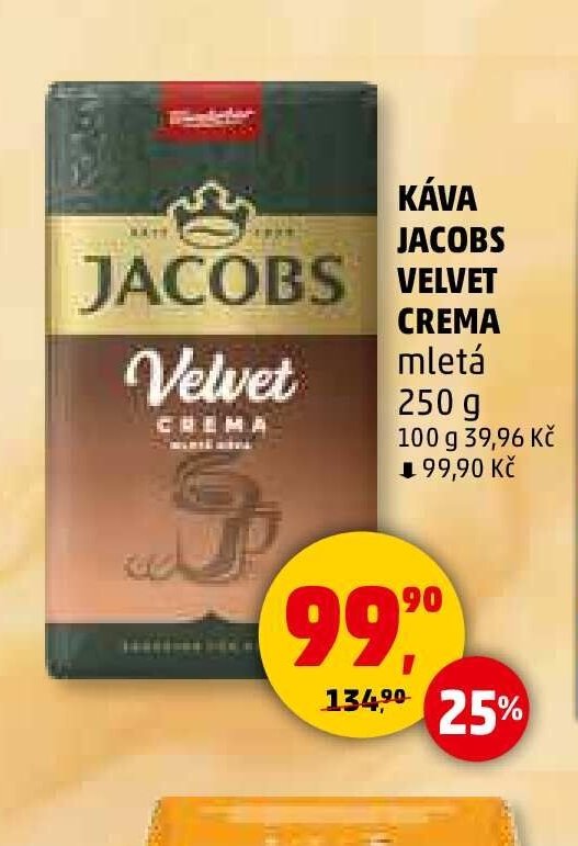 KÁVA JACOBS VELVET CREMA - Penny Market akcniletaky.com