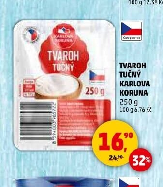 TVAROH TUČNÝ KARLOVA KORUNA