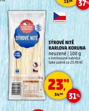 SÝROVÉ NITĚ KARLOVA KORUNA