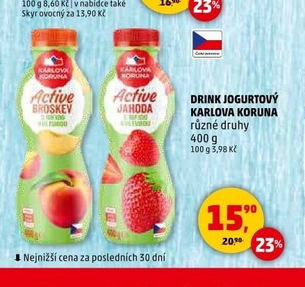 DRINK JOGURTOVÝ KARLOVA KORUNA