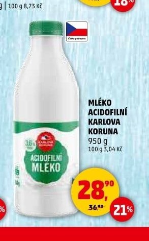 MLÉKO ACIDOFILNÍ KARLOVA KORUNA