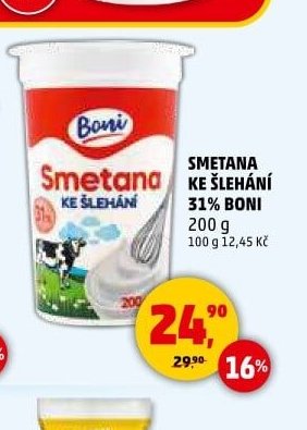 SMETANA KE ŠLEHÁNÍ 31% BONI