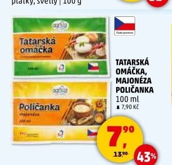 TATARSKÁ OMÁČKA, MAJONÉZA POLIČANKA