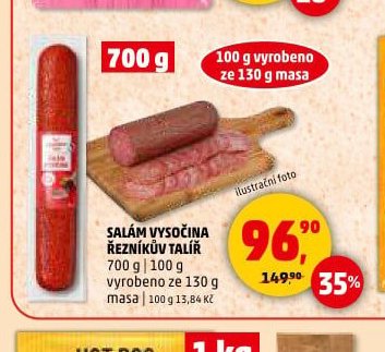 SALÁM VYSOČINA ŘEZNÍKŮV TALÍŘ