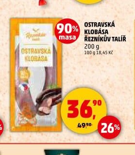OSTRAVSKÁ KLOBÁSA ŘEZNÍKŮV TALÍŘ